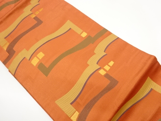 JAPANESE NAGOYA OBI / WOVEN ABSTRACT STRIPE
